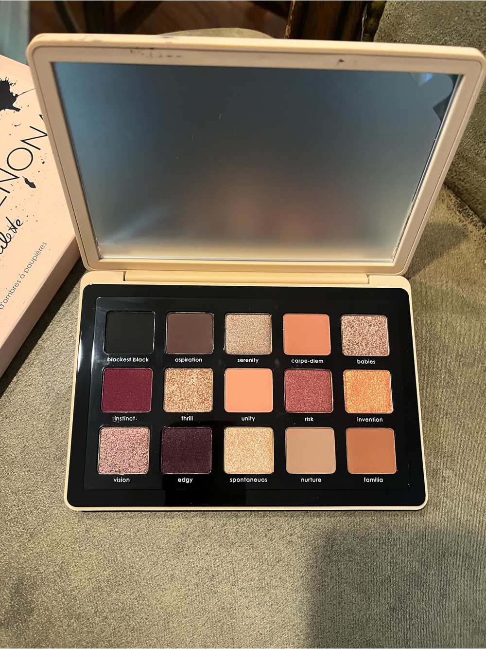 Natasha Denona Eyeshadow Palette - Black, Brown, Peach, Pink, Gold Shades